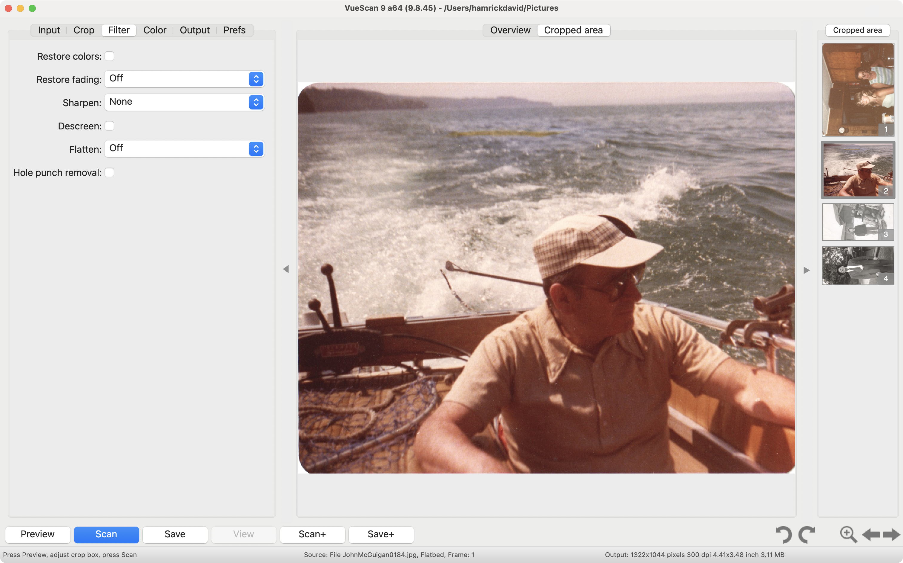 VueScan Screenshot showing the after image of AI-powered colorization