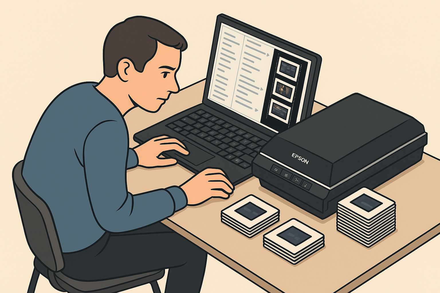 An illustration of VueScan's advanced control features